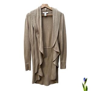 White House Black Market Tan Drape Cardigan